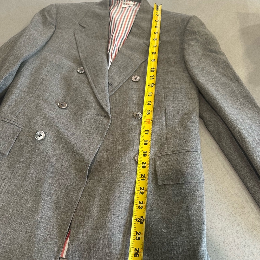 Thom Browne Charcoal Double-Breasted Suit - Picture 6 of 7
